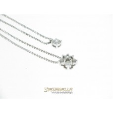 Salvini collana pendenti in oro bianco e diamanti ct.0,42 Ref. 80610526